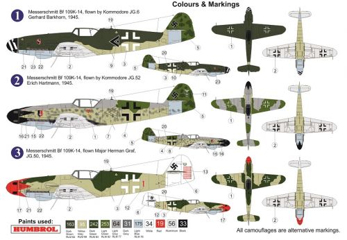 Messerschmitt Bf 109K-14 "Kurfurst" Aces AZ MODEL