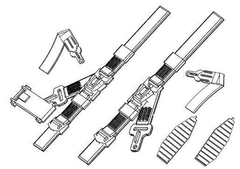 Nano Aviation 48 Modern Aircraft Seatbelt Set #3 for MiG-29, Su-27/33 Series