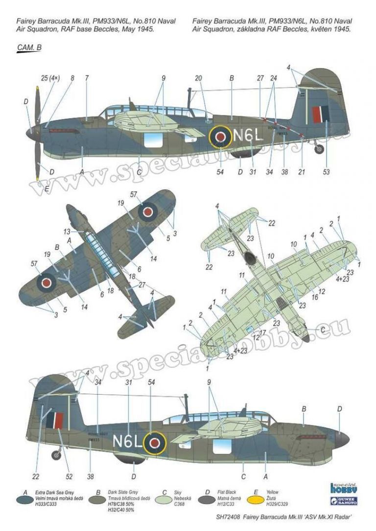 Barracuda Mk.III ASW MK.XI Radar in 1:72