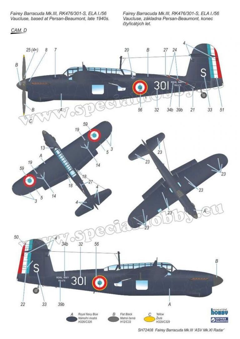 Barracuda Mk.III ASW MK.XI Radar in 1:72