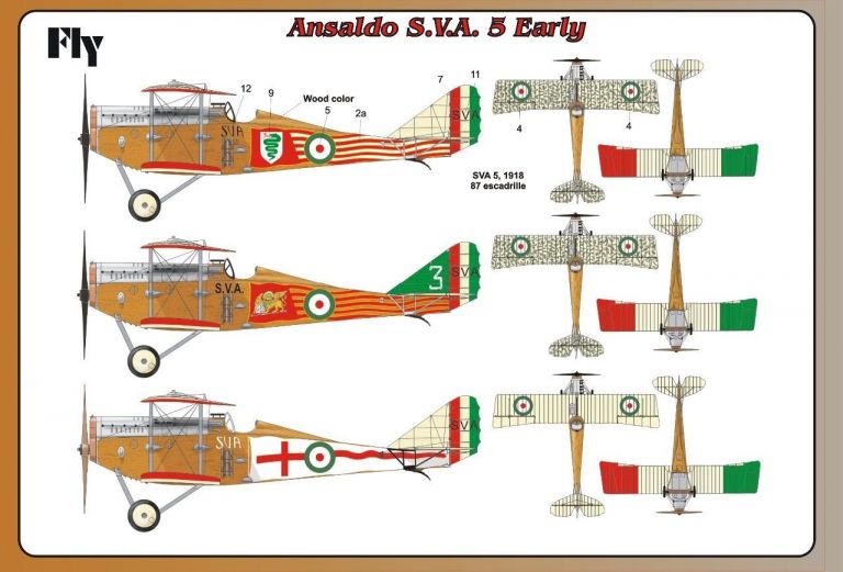 ANSALDO S.V.A. 5 EARLY ITALIAN RECONNAISSANCE FIGHTER 1:72