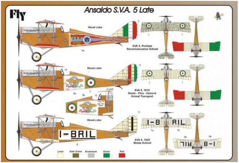 ANSALDO S.V.A. 5 LATE ITALIAN RECONNAISSANCE FIGHTER