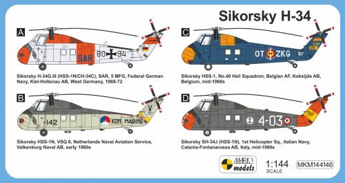 Sikorsky H-34 In Europe 1:144 Mark I Models