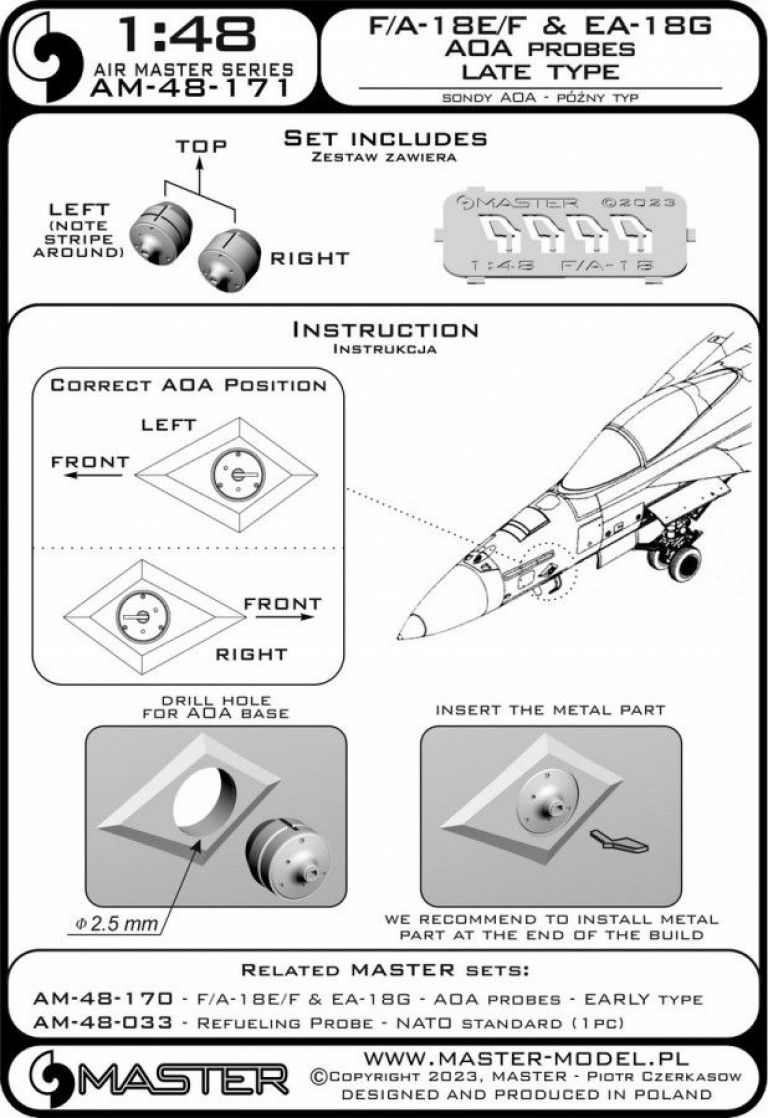 F/A-18E/F Super Hornet & EA-18G Growler - Angle Of Attack probe - late, type