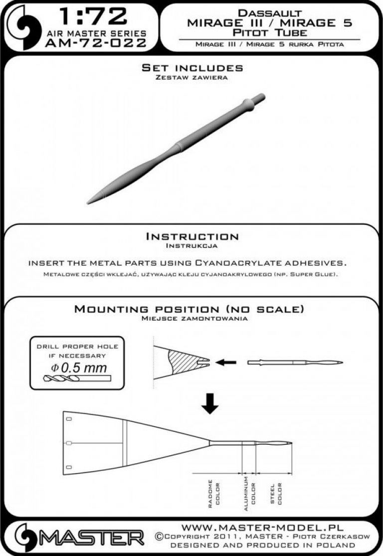 Dassault Mirage III and Mirage 5 Pitot Tube