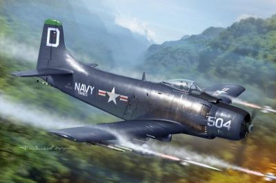 AD-3/4 (early) Skyraider over Korea Sword